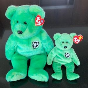 Kicks Beanie Baby and Beanie Buddie pair